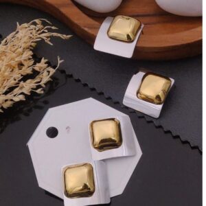 Elegant gold and silver square-shap